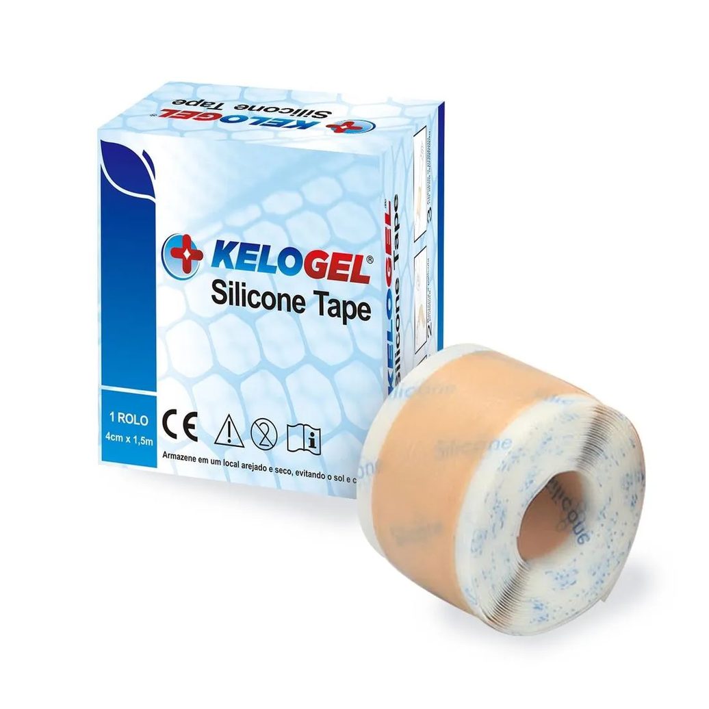 Silicone Tape Kelogel Médico Hospitalar 1,5Mx4Cm Rolo