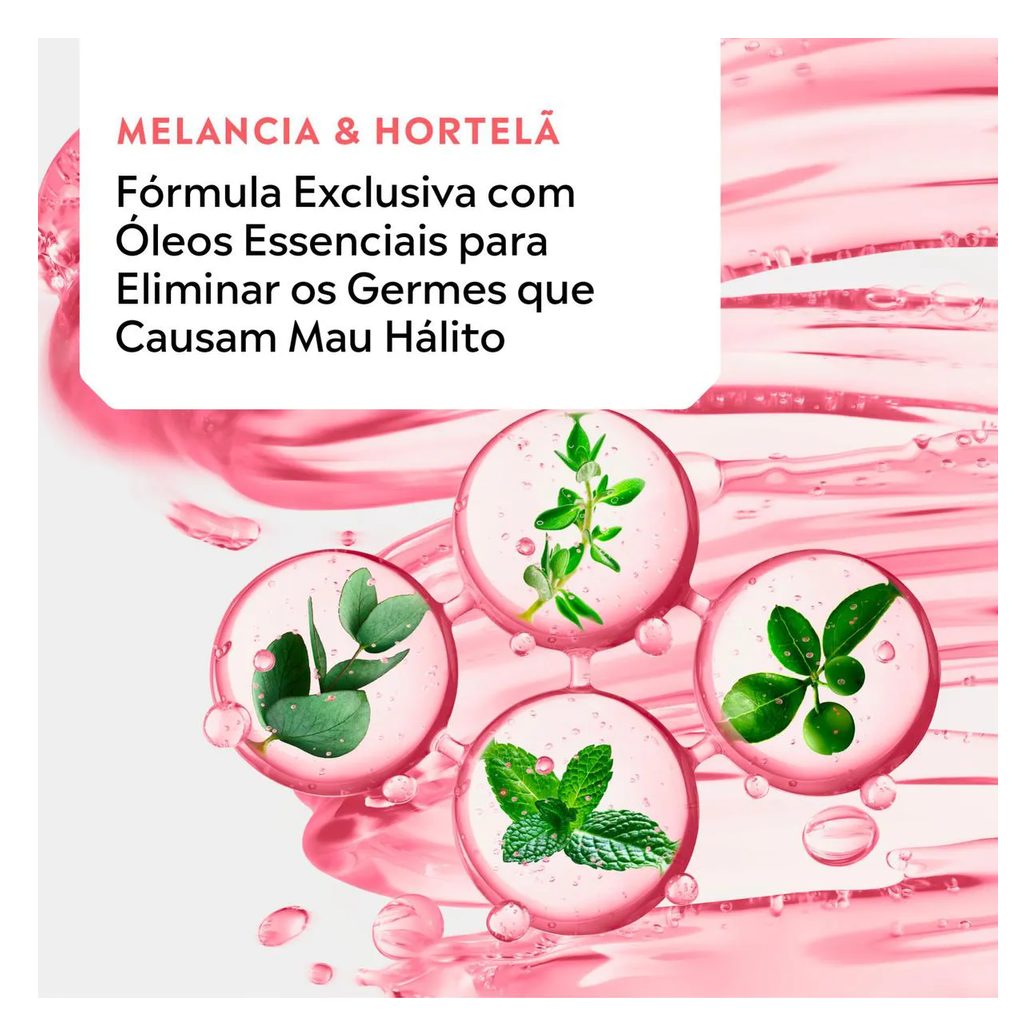 Enxaguante Bucal Sem Álcool Listerine Melancia & Hortelã 500ml