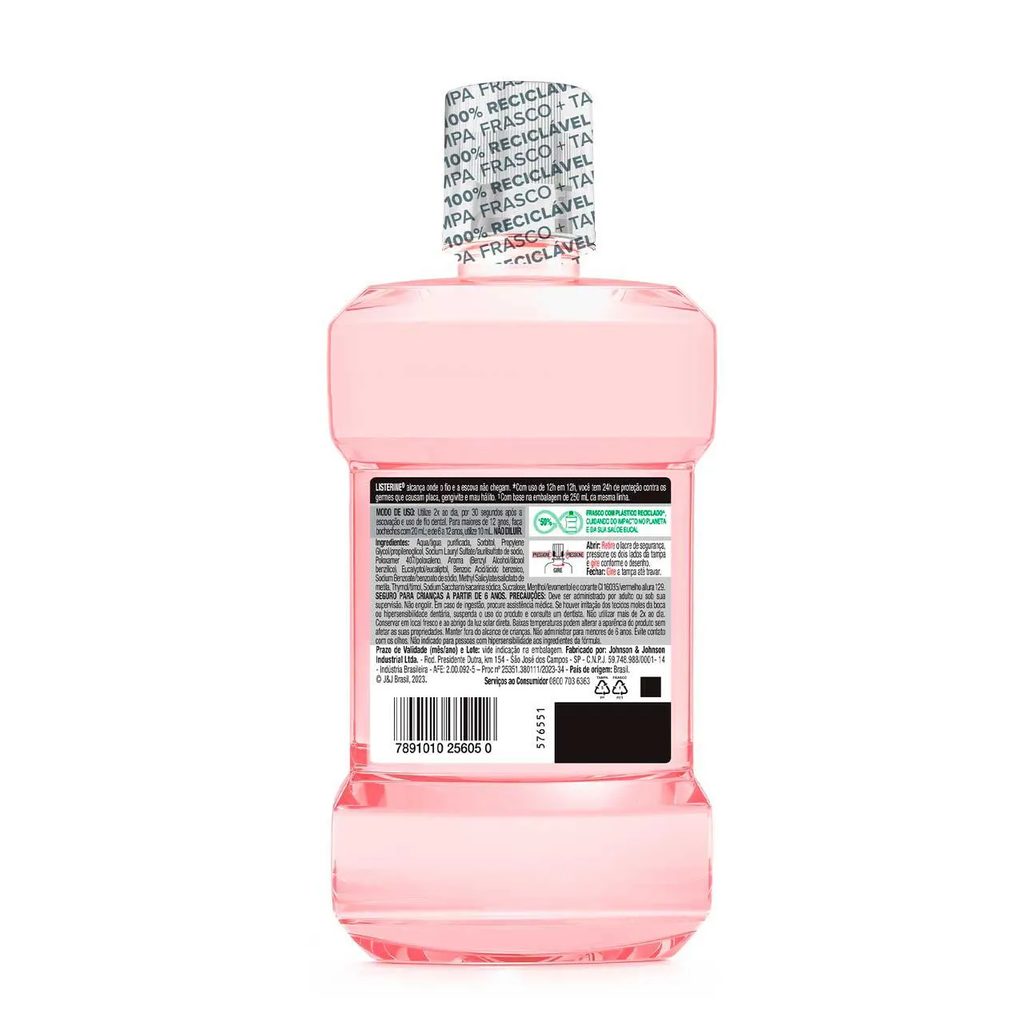 Enxaguante Bucal Sem Álcool Listerine Melancia & Hortelã 500ml