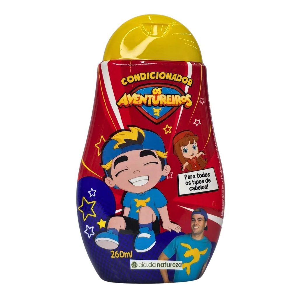 Condicionador para Todos os Tipos de Cabelos os Aventureiros Luccas Neto Cia. da Natureza 260Ml