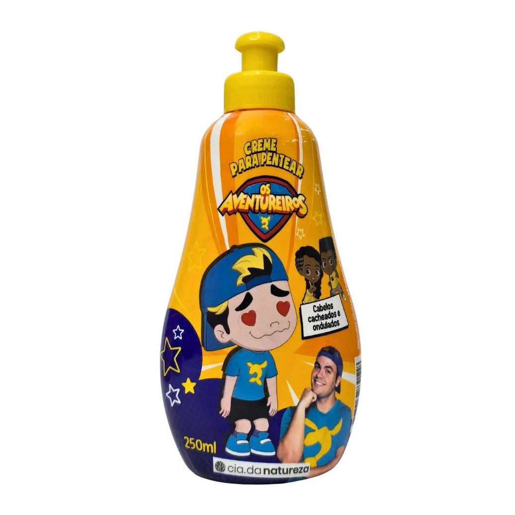 Creme de Pentear para Cabelos Cacheados e Ondulados os Aventureiros Luccas Neto Cia. da Natureza 250Ml