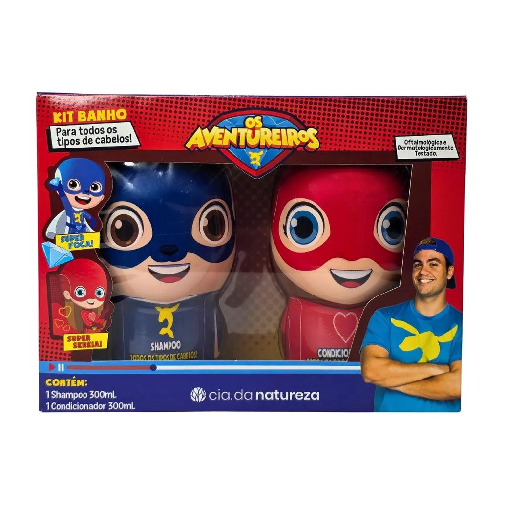 Shampoo + Condicionador 3D os Aventureiros Luccas Neto e Gi Cia. da Natureza