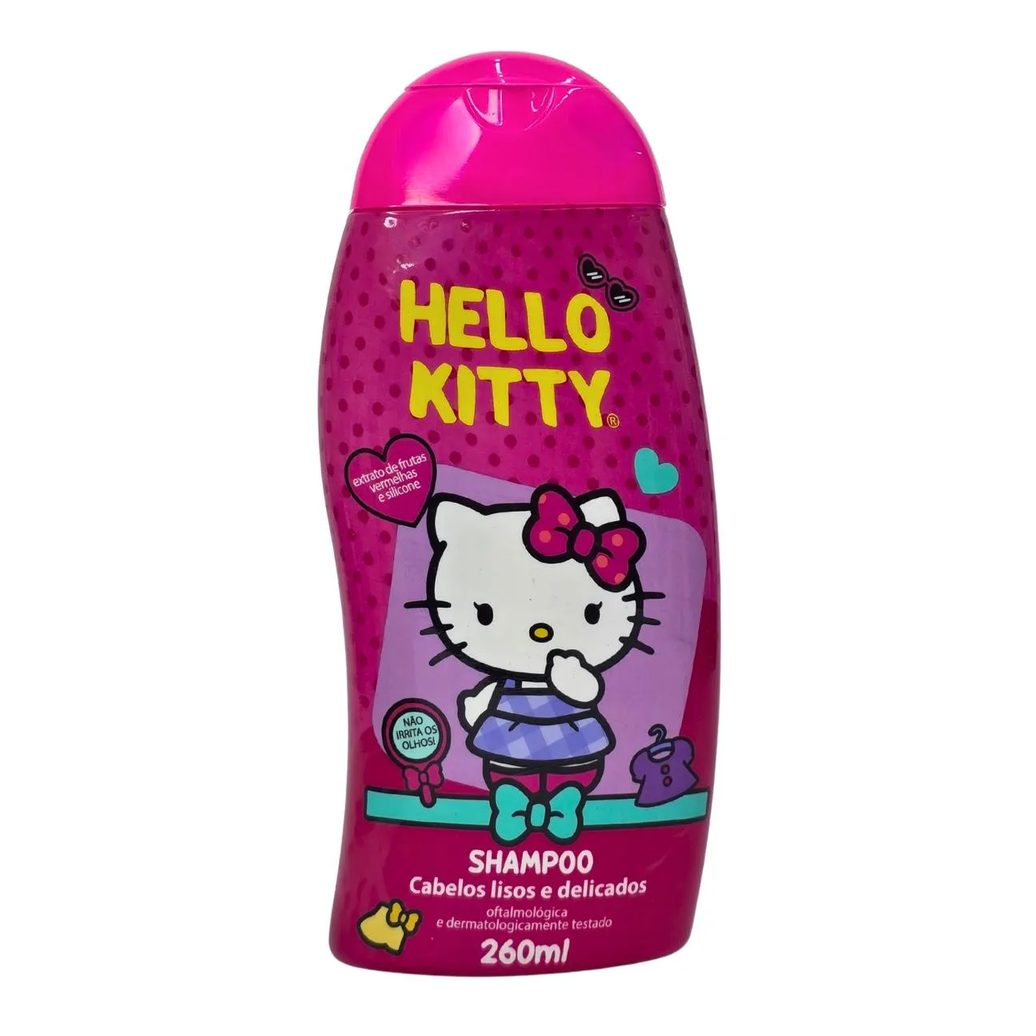 Shampoo Cabelos Lisos e Delicados Hello Kitty Cia. da Natureza 260Ml