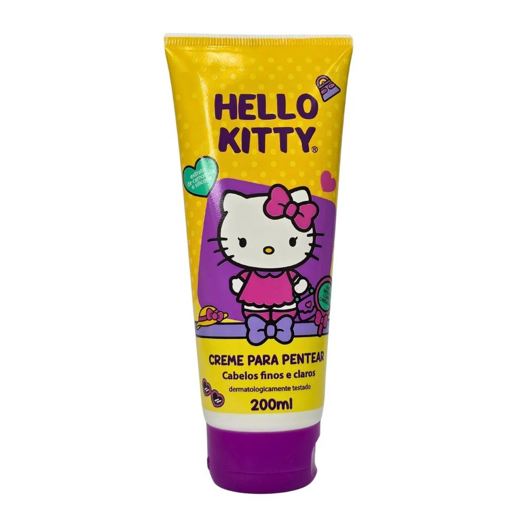 Creme para Pentear para Cabelos Finos e Claros Hello Kitty Cia. da Natureza 200Ml