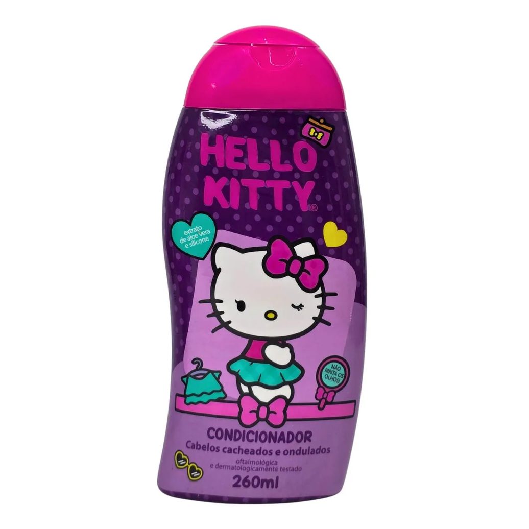 Condicionador Cabelos Cacheados e Ondulados Hello Kitty Cia. da Natureza 260Ml