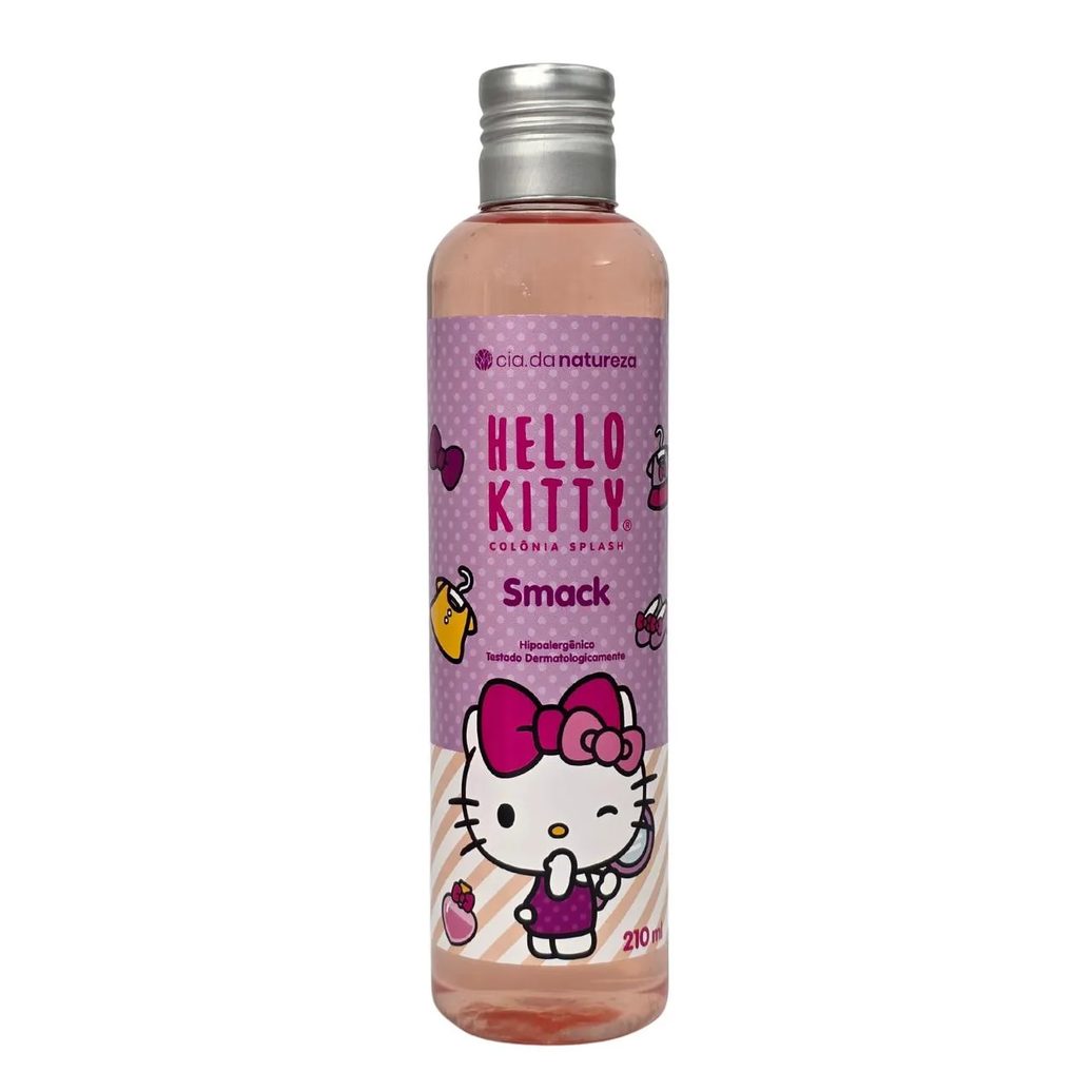 Colônia Splash Smack Hello Kitty Vegano Cia. da Natureza 210Ml