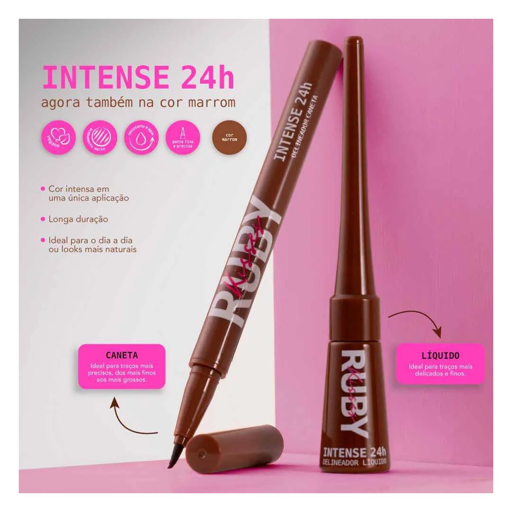 Caneta Delineadora Ruby Kisses - Intense 24H Marrom