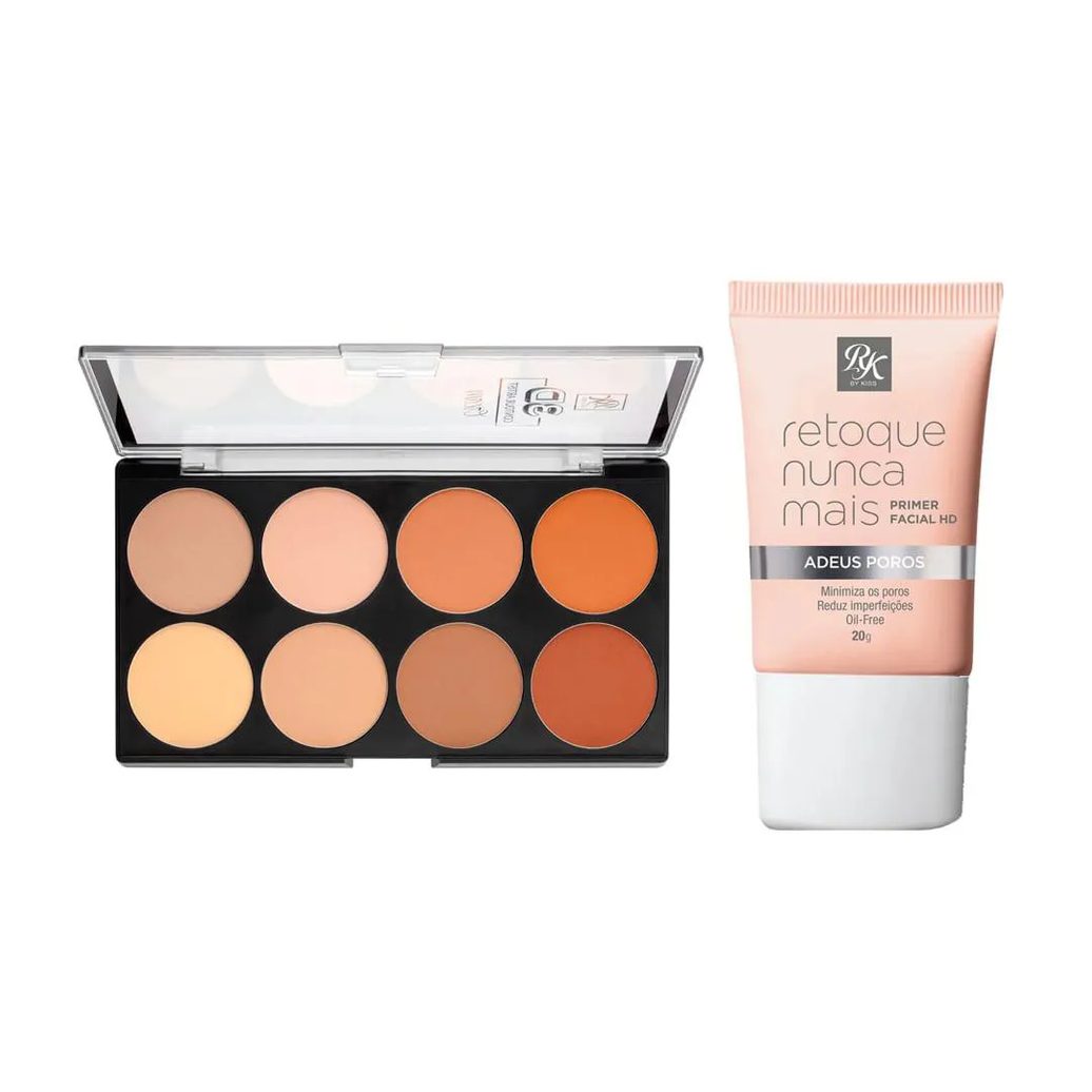 Kit Ruby Kisses- Primer Hd Adeus Poros + Paleta de Contorno em Pó