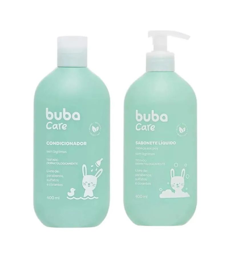 Kit Buba Care Vegano sem Lágrimas Condicionador + Sabonete Líquido400Ml