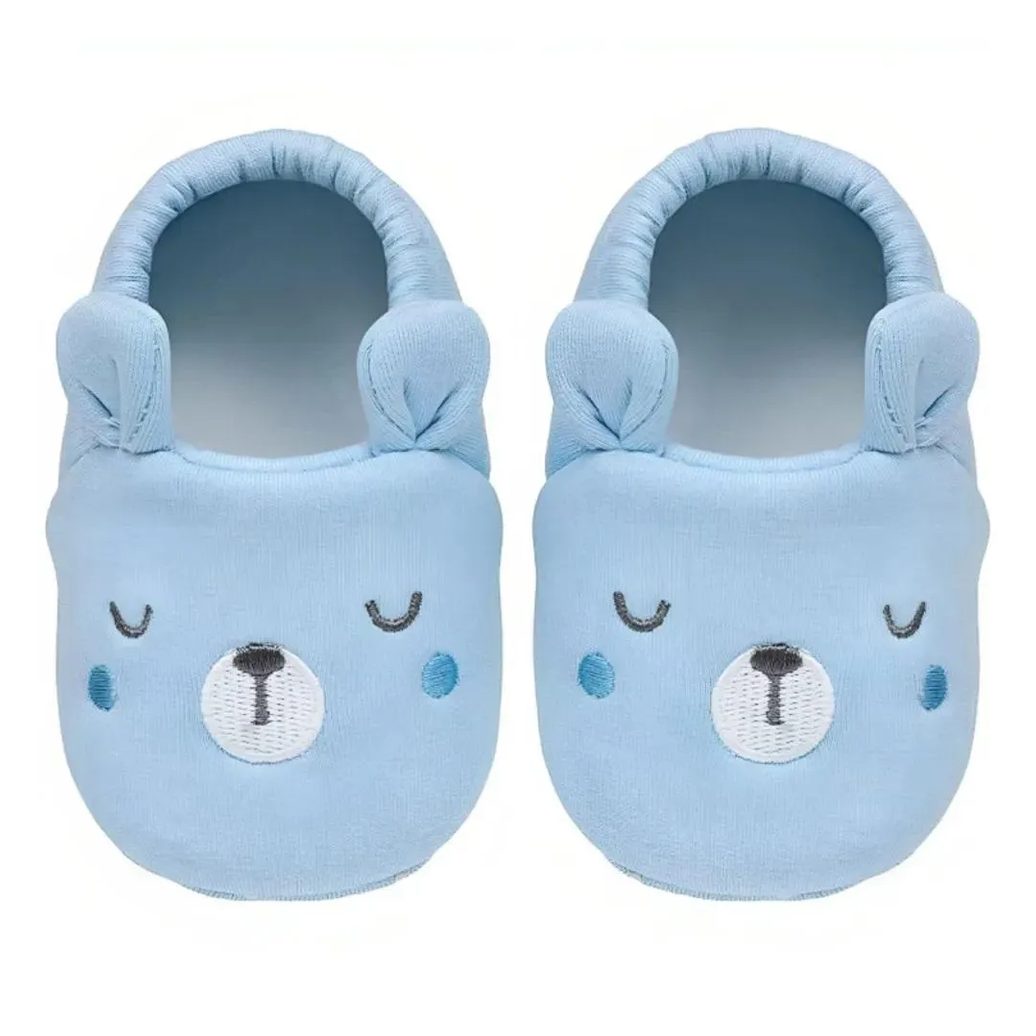 Pantufa Antiderrapante Urso Azul Buba 912
