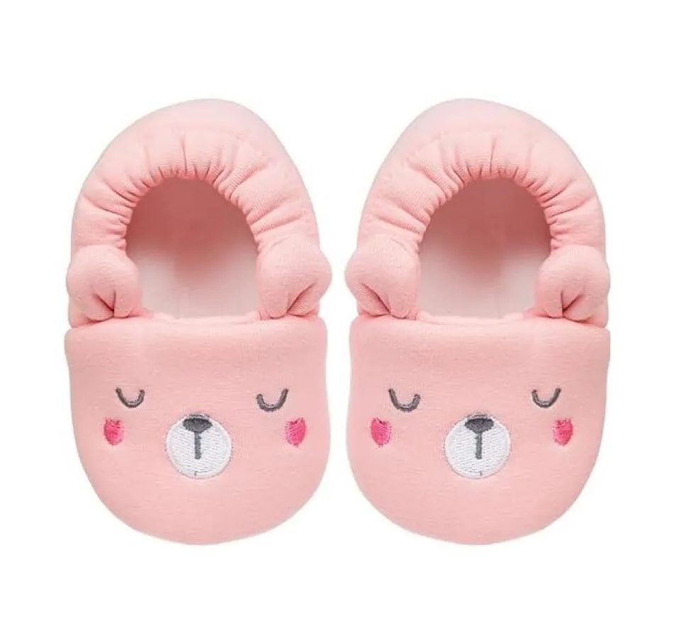 Pantufa Antiderrapante Urso Rosa Buba 912