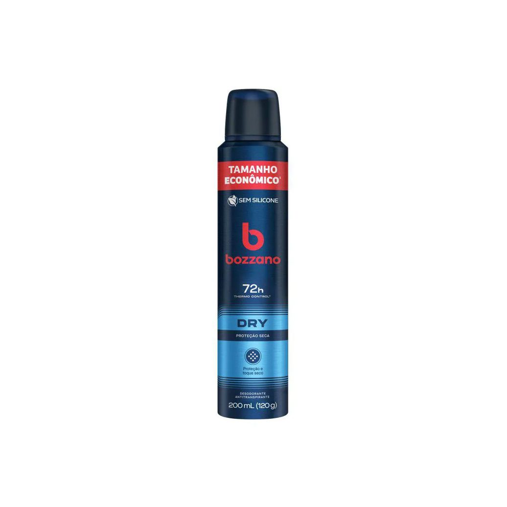 Desodorante Antitranspirante Aerossol Bozzano Dry Masculino 72h 200ml