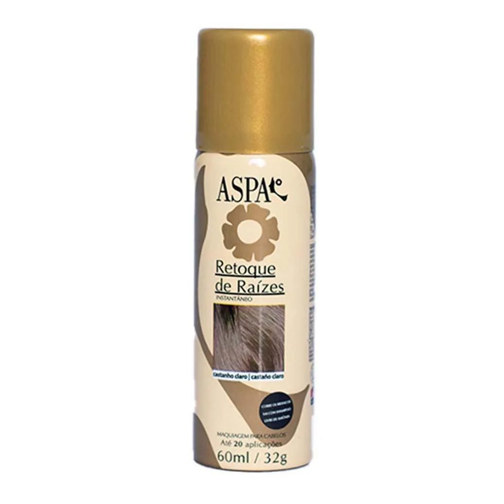 Maquiagem para os Cabelos Aspa Retoque de Raízes 60Ml Castanho Claro