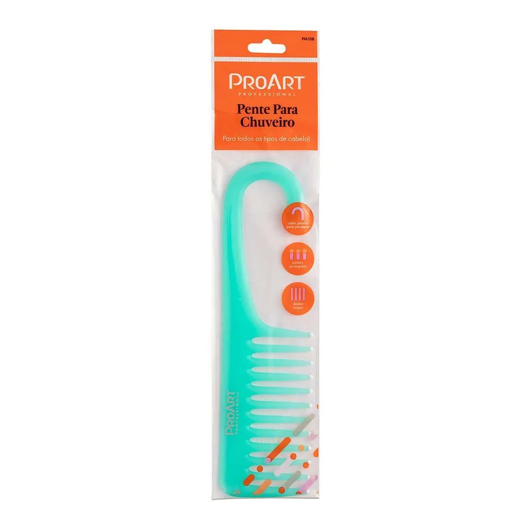 Pente de Cabelo Proart para Chuveiro Verde