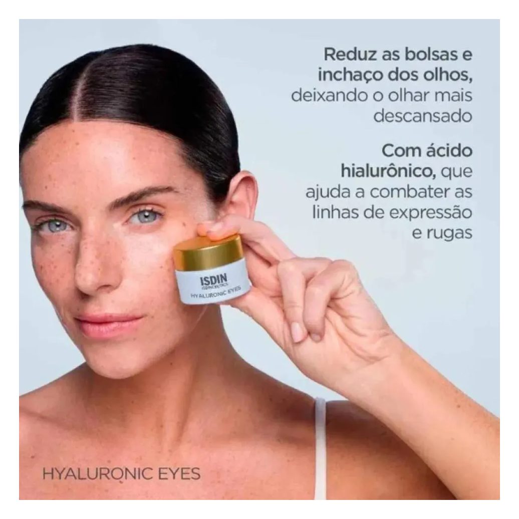 Gel Refrescante Antissinais para o Contorno dos Olhos Isdinceutics Hyaluronic Eyes 15G