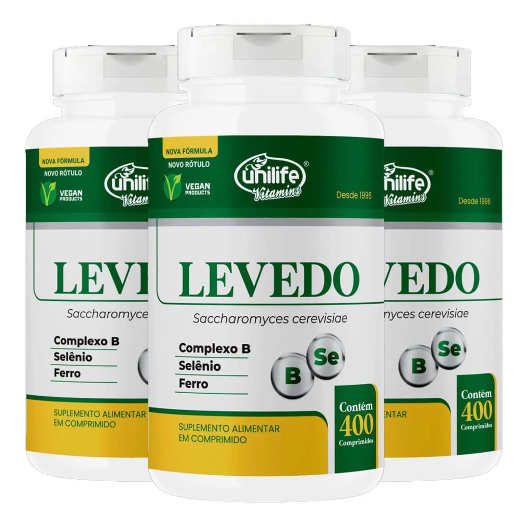 Levedo de Cerveja Complexo B 3 X 450mg 400 Comp. - Unilife