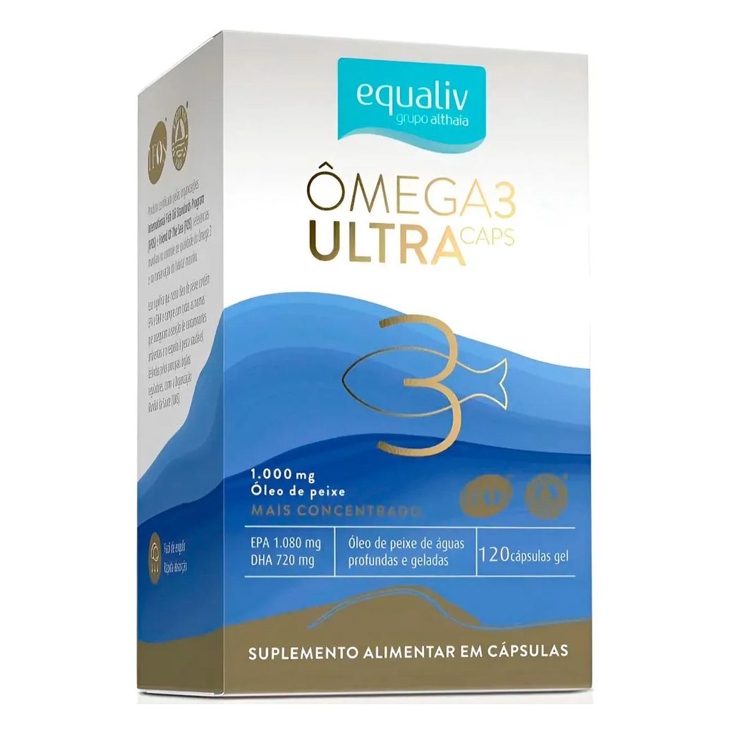 Ômega 3 Ultra Concentrado 1080Mg Epa 720Mg Dha (120 Caps Gel) - Equaliv