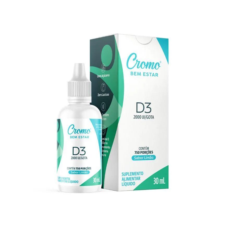 Vitamina D3 2000Ui Cromo Bem Estar 30Ml