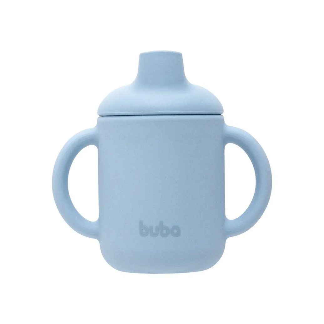 Copo de Transicao Silicone 120Ml Azul Buba Bebe 6 Meses+