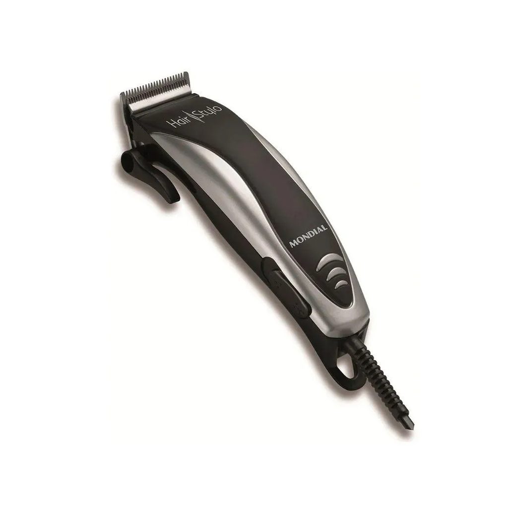 Maquina de Cortar Cabelo Barba Mondial Preto Cr-02 110V