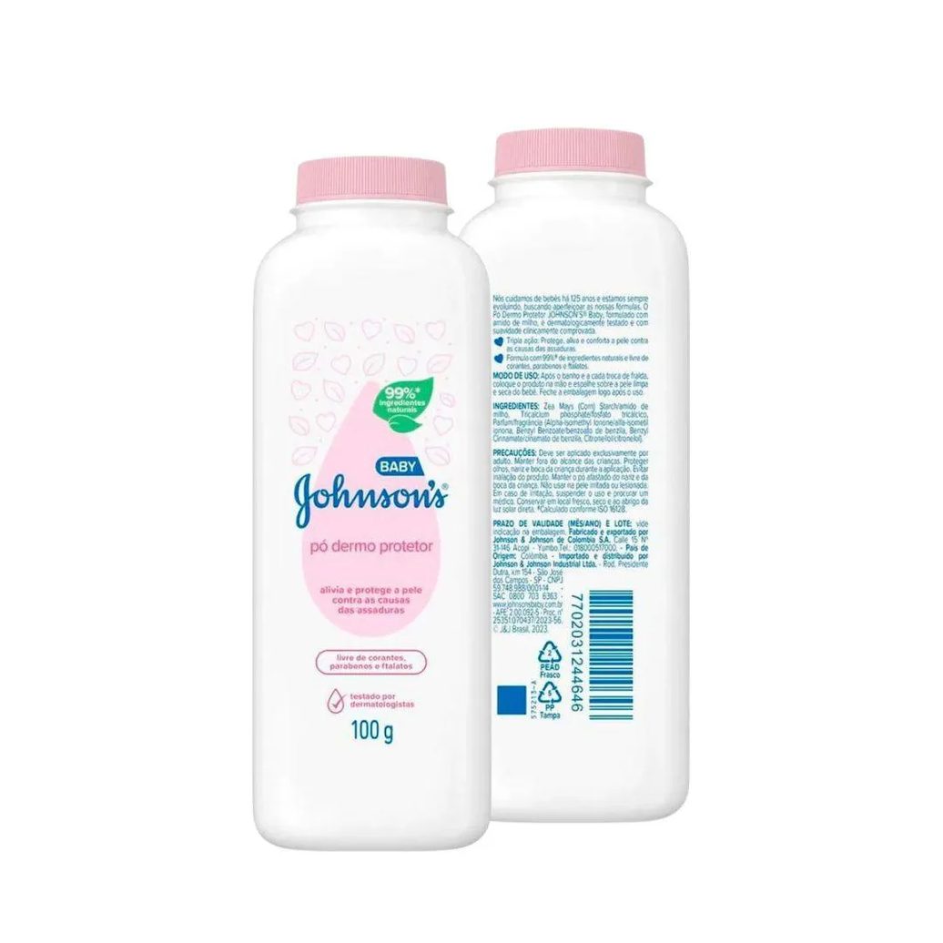 Talco Po Dermo Protetor Johnsons Baby Tradicional 100G