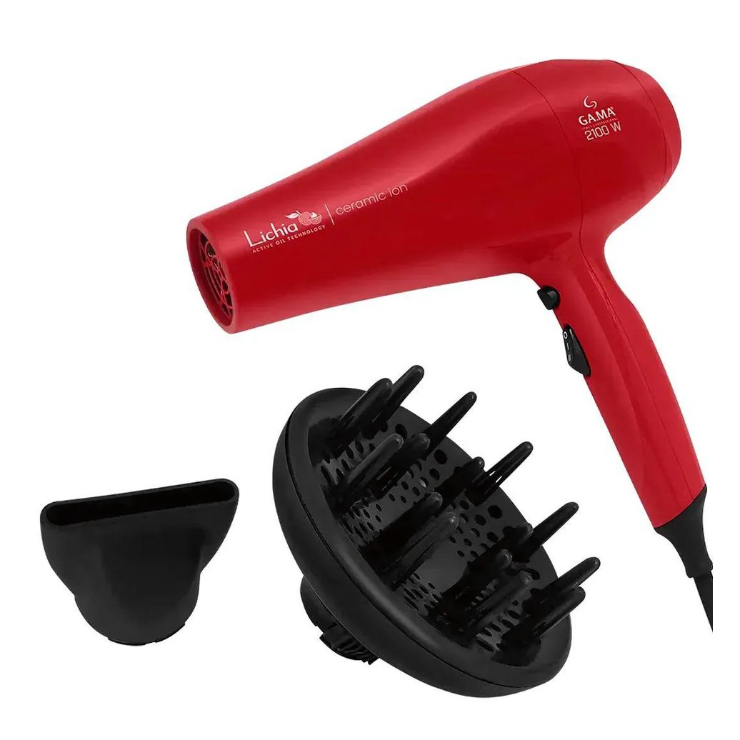 Secador de Cabelo Ga.ma Italy Lichia 2100W Vermelho 220V