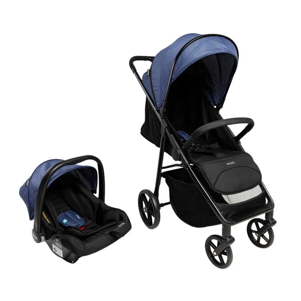 Carrinho com Bebê Conforto Travel System Magno Duo Azul Oceano - Infanti