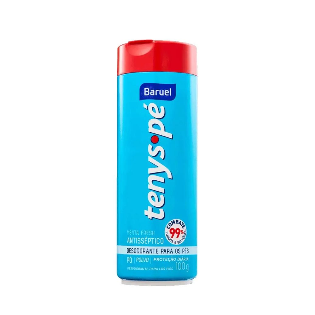 Talco Desodorante para Pés Tenys Pé Menta Fresh 100 G