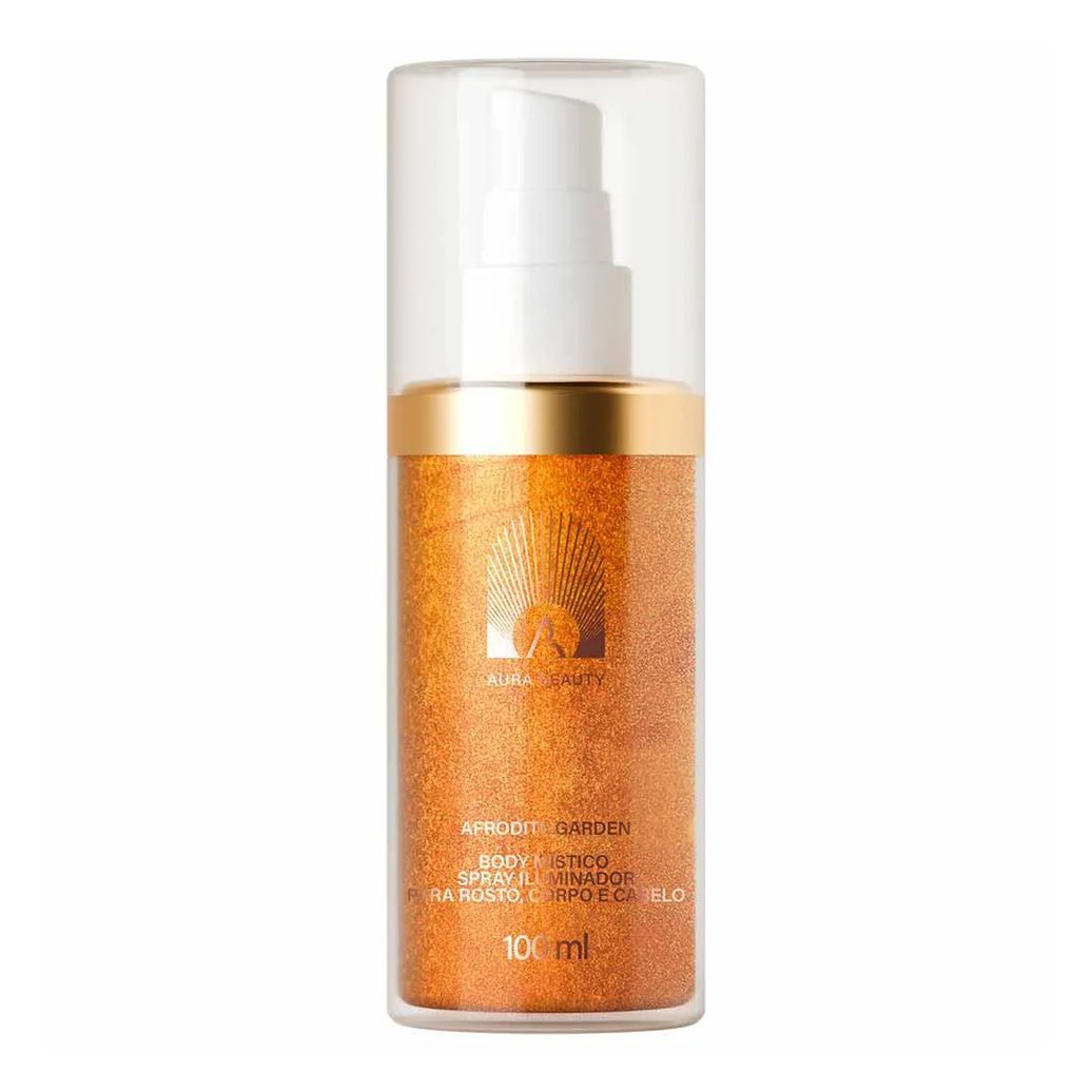 Spray Iluminador Multiuso Aura Beauty Body Místico Afrodite Garden 100ml