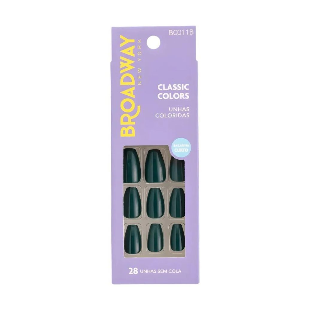 Unhas Postiças Broadway Kiss Ny Classic Colors Bailarina Longo Oatmeal Bco11B