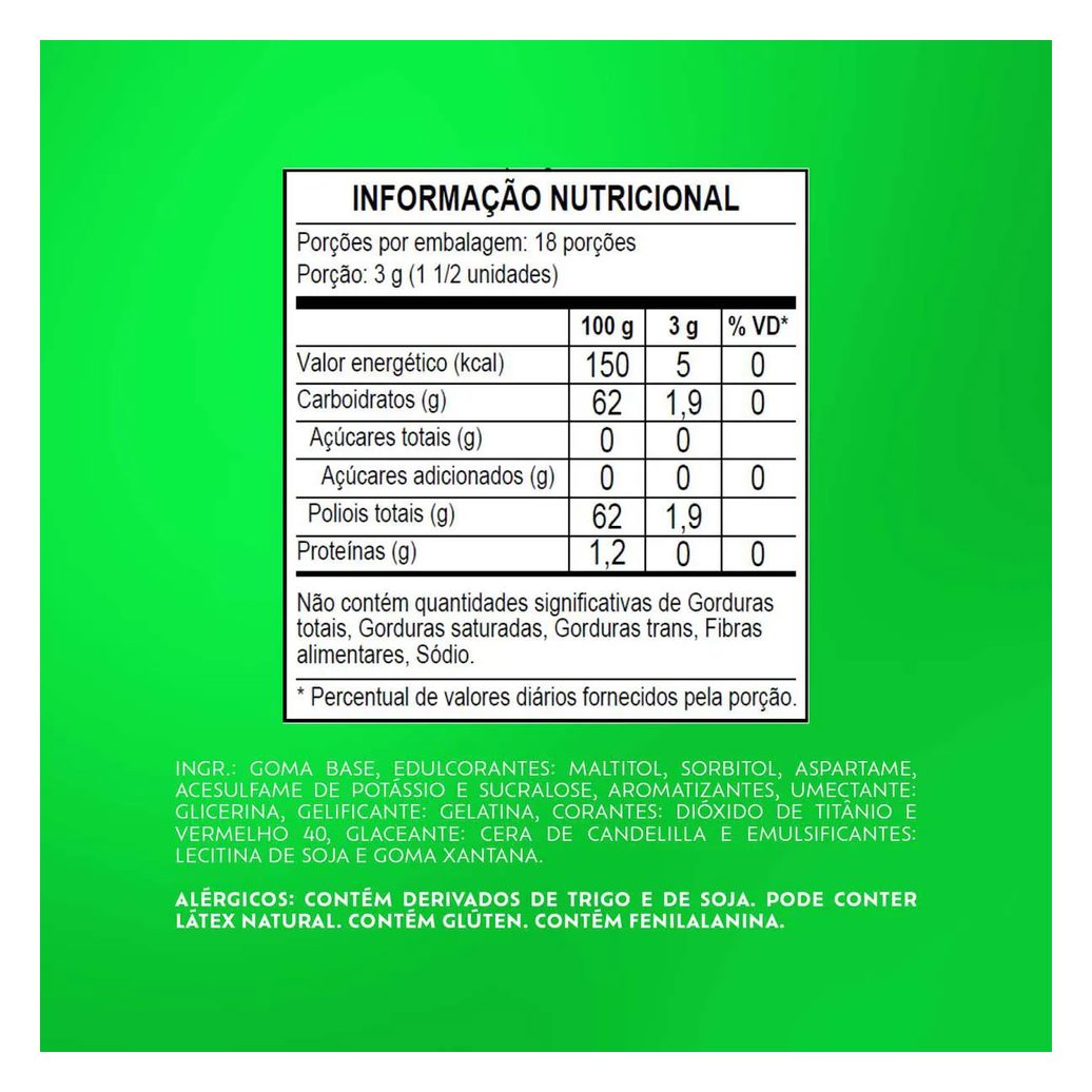 Goma de Mascar Trident X Senses Melancia Mint Sem Açúcar 54g