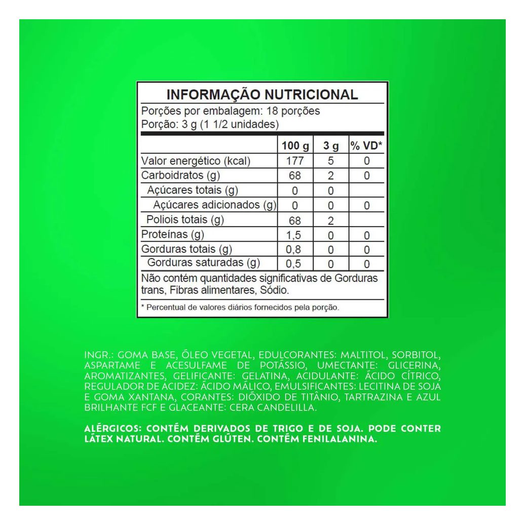 Goma de Mascar Trident X Senses Morango Lime Sem Açúcar 54g