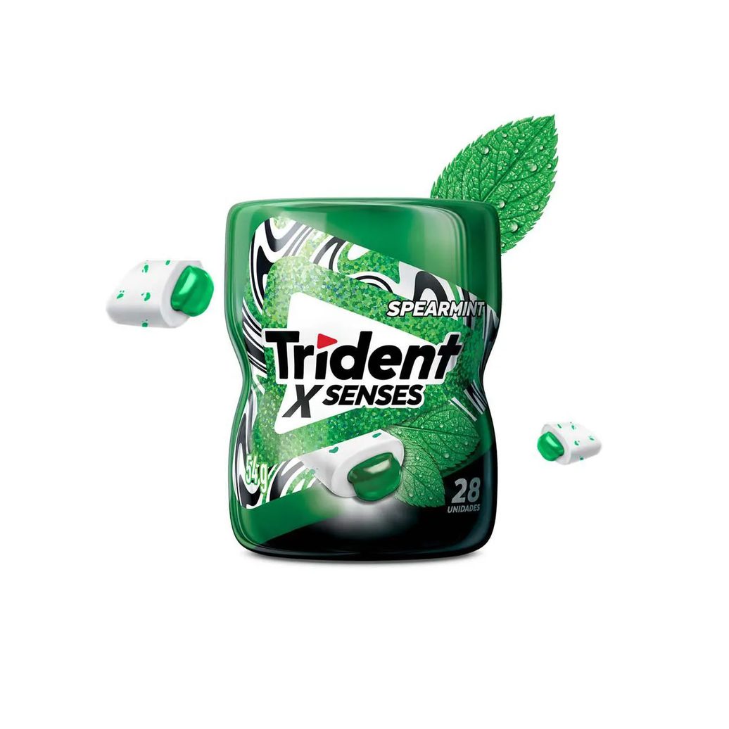 Goma de Mascar Trident X Senses Menta Sem Açúcar 54g