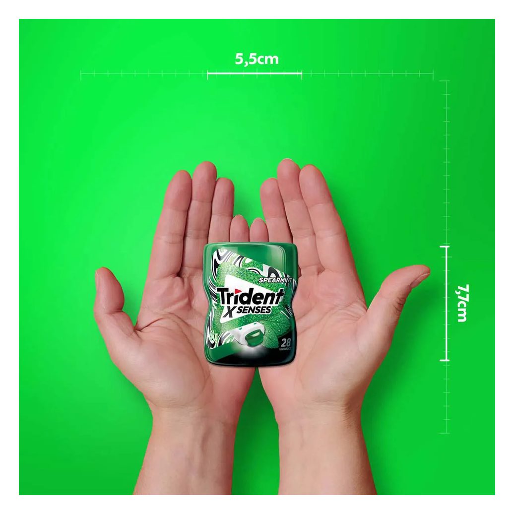 Goma de Mascar Trident X Senses Menta Sem Açúcar 54g