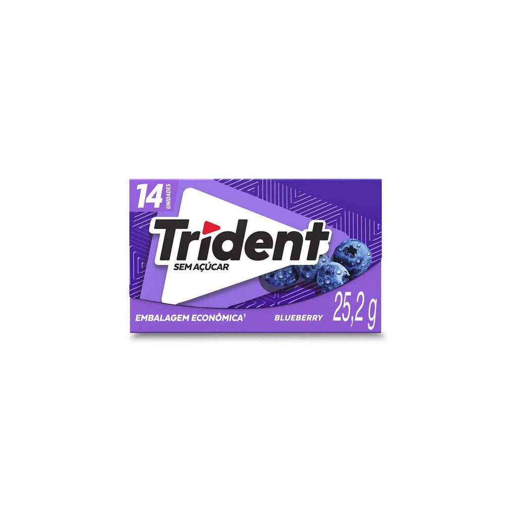 Goma de Mascar Trident Blueberry Sem Açúcar 25,2g
