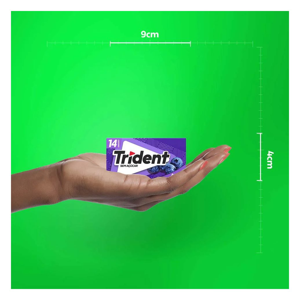 Goma de Mascar Trident Blueberry Sem Açúcar 25,2g