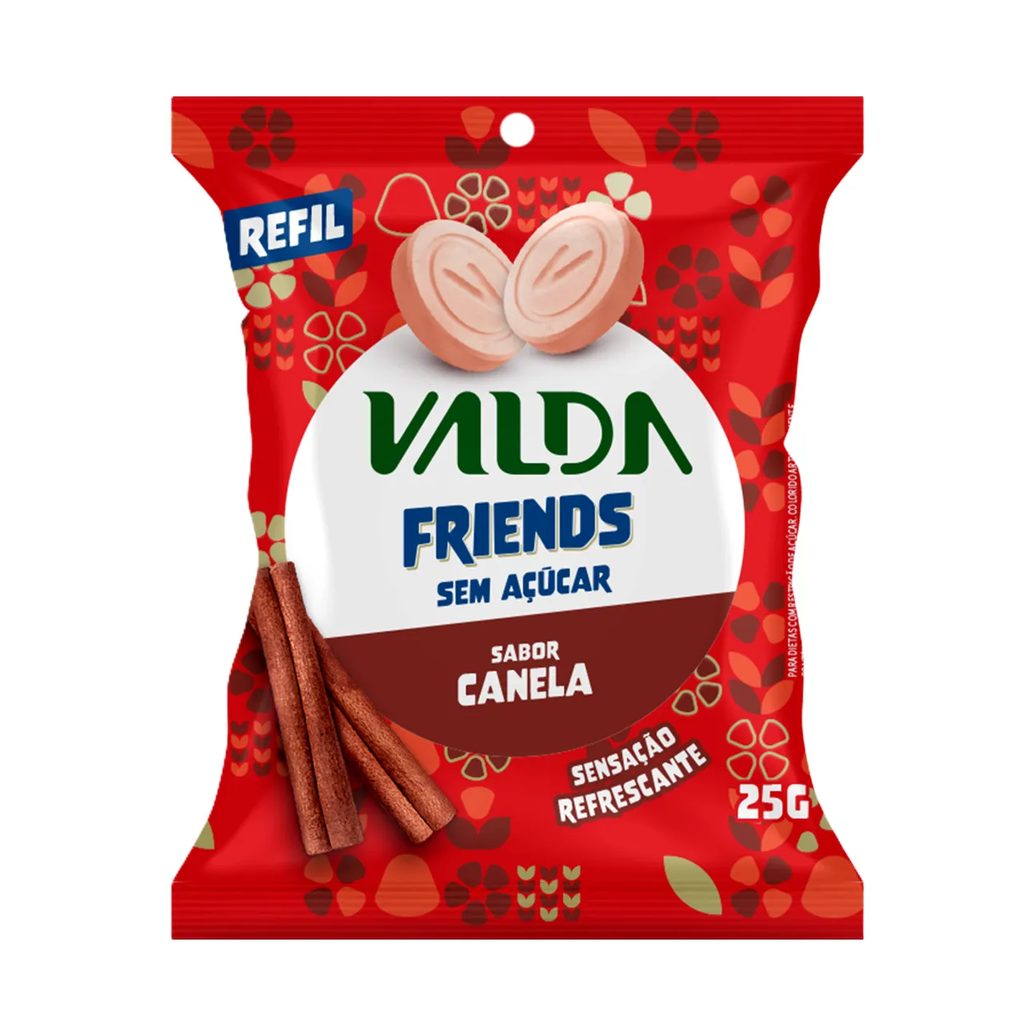 Pastilhas Valda Friends Mentol Sem Açúcar 50g