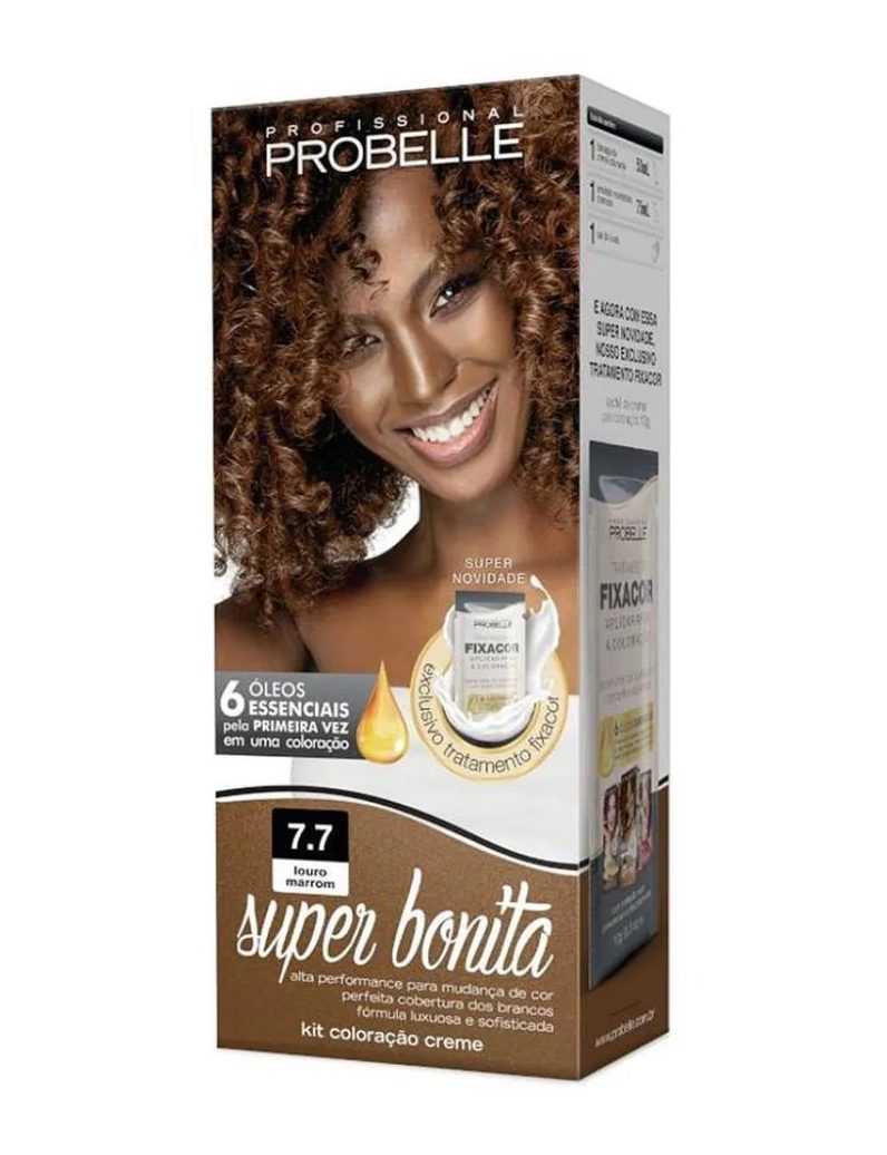 Tintura Probelle Super Bonita 7.7 Louro Marrom