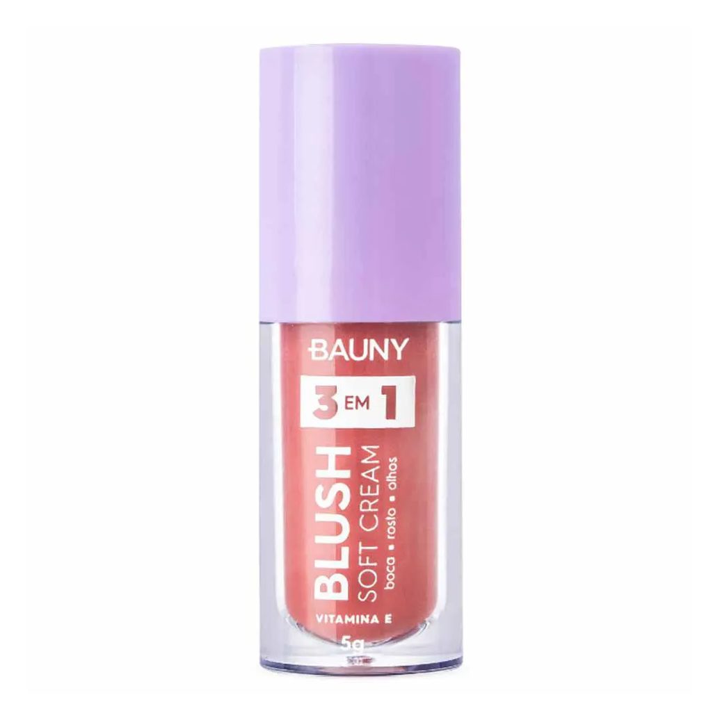 Blush Líquido Bauny Soft Cream 3 em 1 5G Sunny