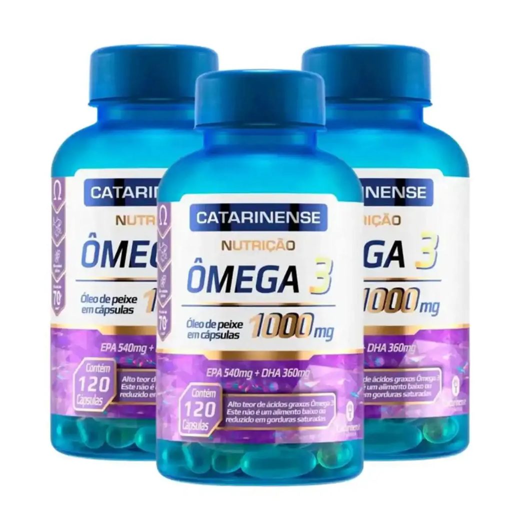 Kit 3 Suplemento Ômega 3 1000Mg 120 Cps Catarinense