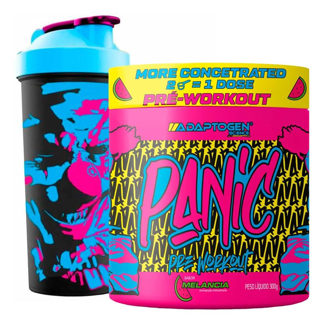 Pré Treino Panic 300G Adaptogen Coqueteleira Panic Melancia