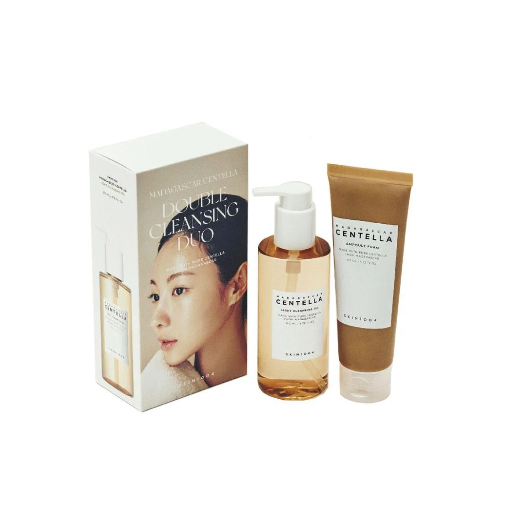 Kit Facial Skin 1004 Madagascar Centella Oléo de Limpeza Light Cleansing Oil 200ml + Espuma de Limpeza Ampoule Foam 125ml