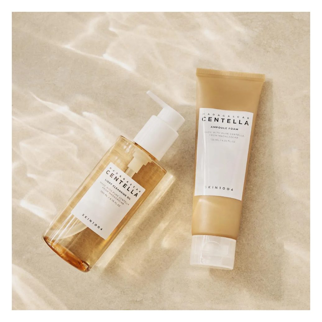 Kit Facial Skin 1004 Madagascar Centella Oléo de Limpeza Light Cleansing Oil 200ml + Espuma de Limpeza Ampoule Foam 125ml