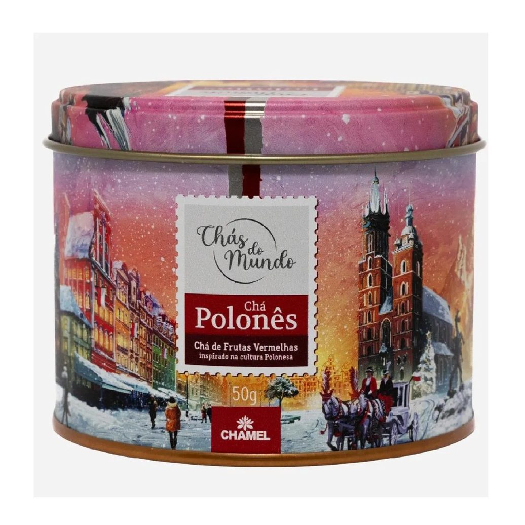 Chás do Mundo Lata Polonês 50G Frutas Vermelhas - Chamel