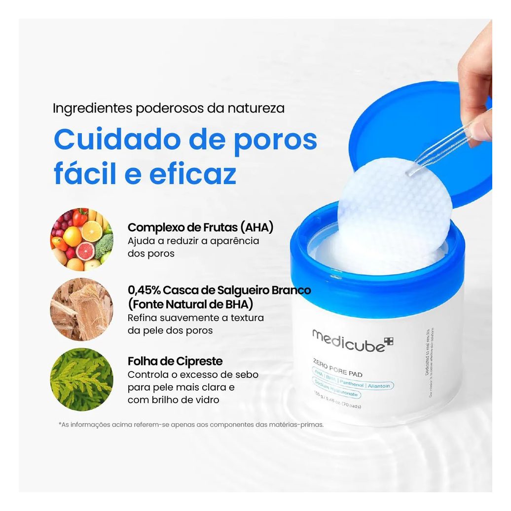 Tônico Facial em Disco Medicube Zero Pore Pad 70 Discos