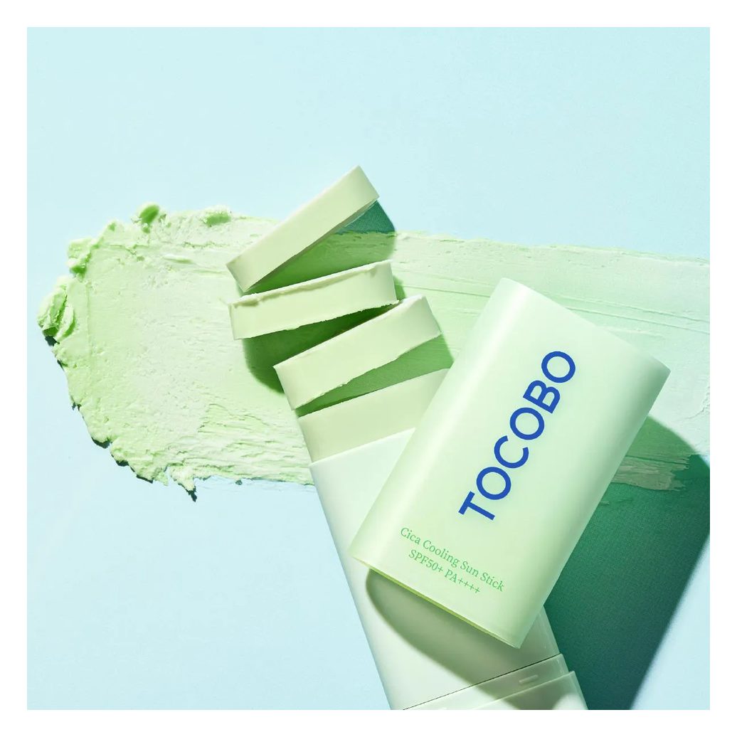 Protetor Solar Facial Stick Tocobo Cica Cooling Sun Stick FPS50++ 18g
