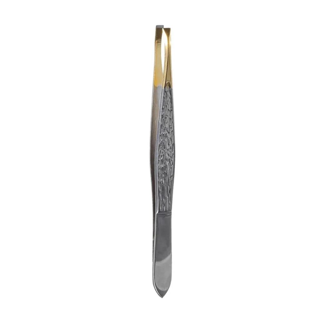 Belliz Enox Pinça Silver Gold Ponta Fina Ref. 1702