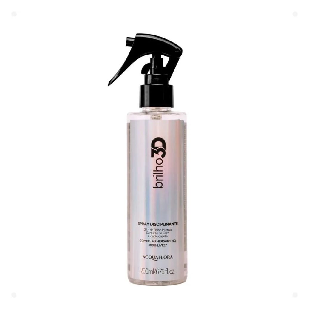 Spray Disciplinante Capilar Acquaflora Brilho 3D Proteção Térmica 200Ml