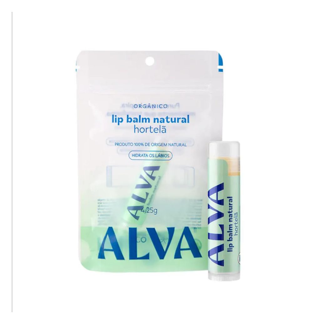 Lip Balm Natural Hortelã Alva 4,25G