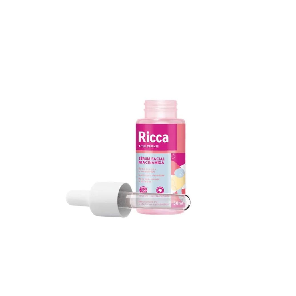 Sérum Ricca Niacinamida 30Ml - Combate Acne e Hidrata Pele